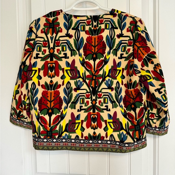 Bold Patterned Cropped Boxy Jacket - Picture 3 of 3